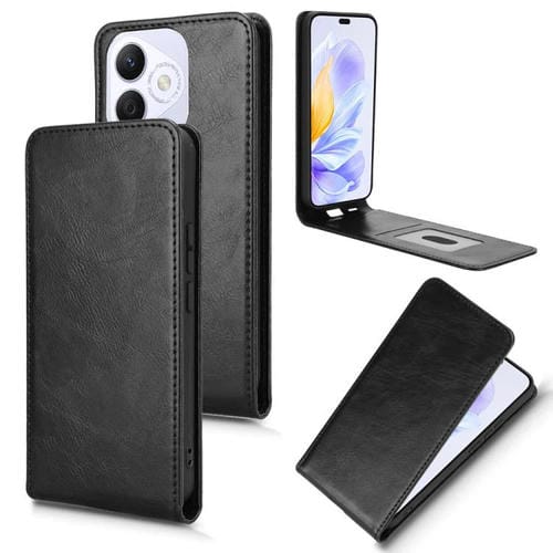Funda de Cuero Magnética con Tapa Vertical para Honor X60I 5G (Negra)