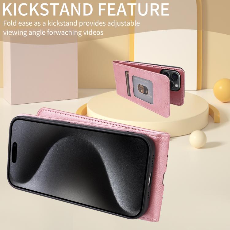 Funda de Cuero con Tapa Vertical Magnética para Sony Xperia 1 V (2023) (Oro Rosa)