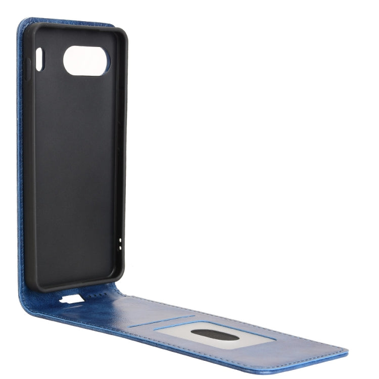 Funda de Cuero con Tapa Vertical Magnética para OnePlus Nord 4 5G (Azul)