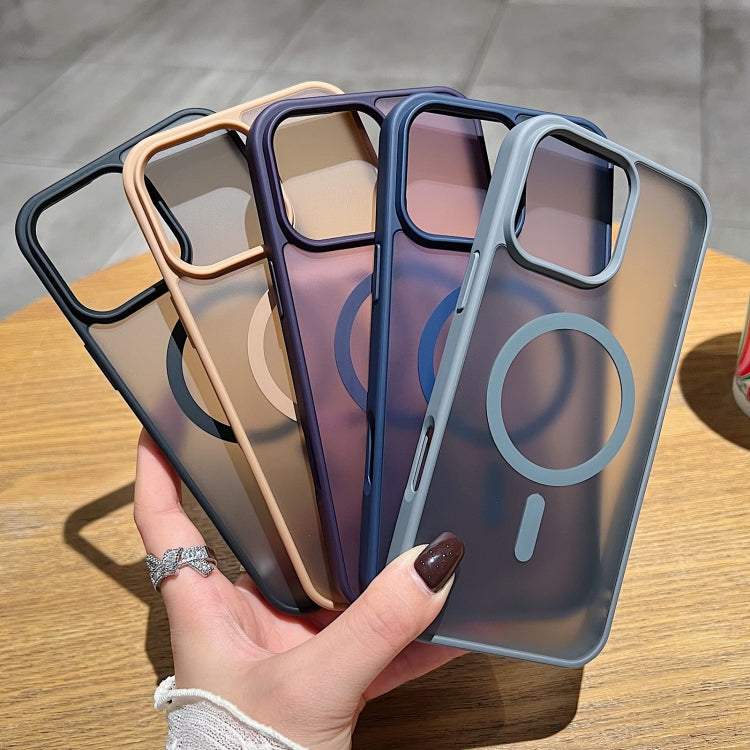 Funda para Teléfono Magsafe Frosted Skin Feel iPhone 15 Pro Max (Morado Oscuro)