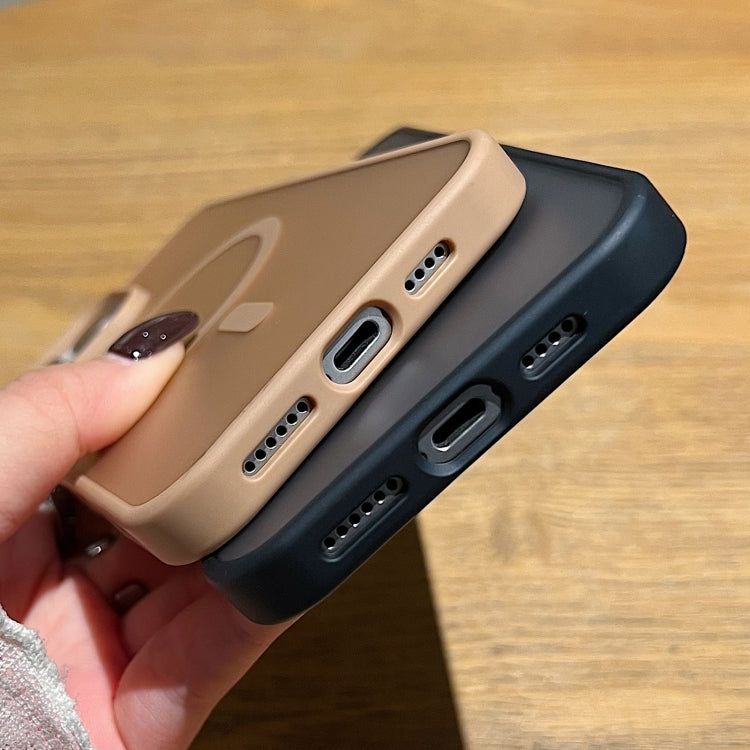 Funda para Teléfono Magsafe Frosted Skin Feel iPhone 15 Pro Max (Morado Oscuro)