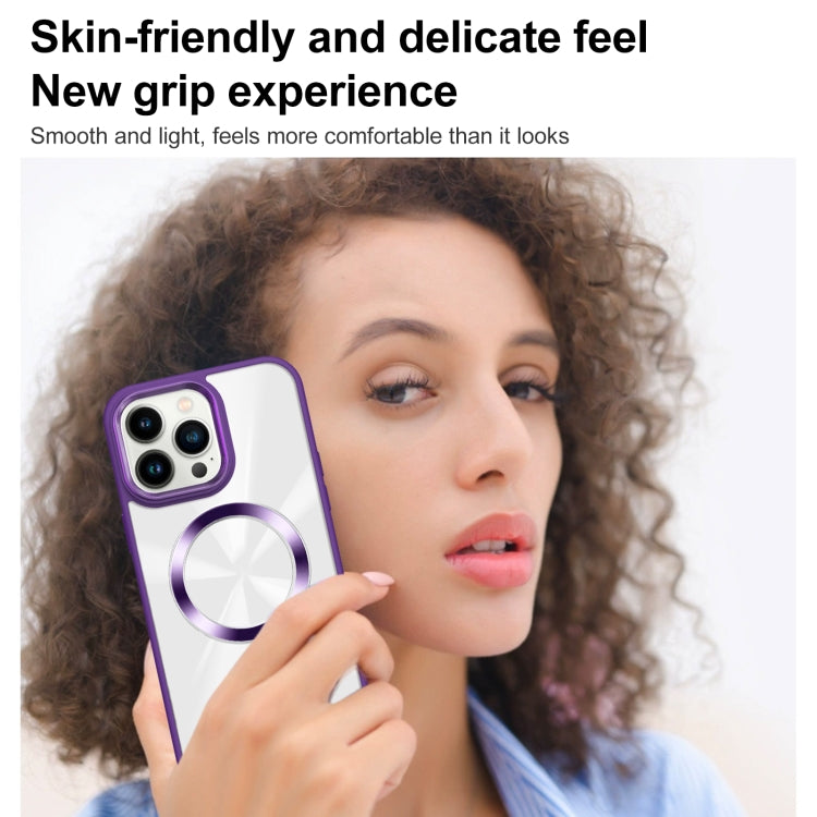 Funda para Teléfono Magsafe iPhone 16 Plus Textura de Cd Brillante (Morado Oscuro)