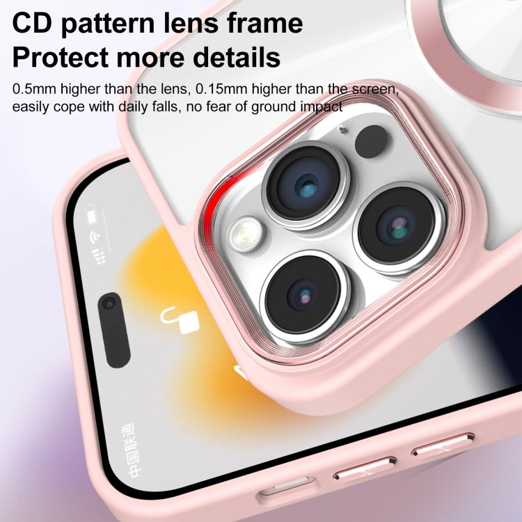 Funda para Teléfono Magsafe iPhone 15 Pro Max Textura Cd Brillante (Rosa)