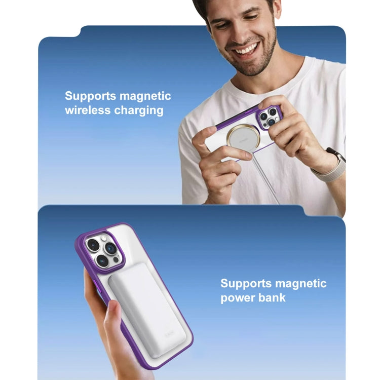 Funda para Teléfono Magsafe iPhone 14 Pro Max Textura Cd Brillante (Morado Oscuro)