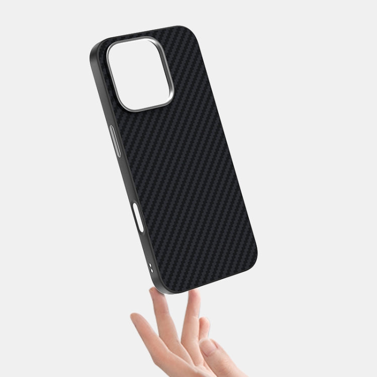 Funda para Teléfono Abeel C Carbon Fiber Series 6D Micro Relief Magsafe para iPhone 15 Pro (Negro y Azul)
