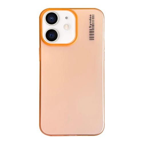 Funda para Teléfono PC Translúcida Tacto Piel Arena Suave iPhone 12 (Naranja)