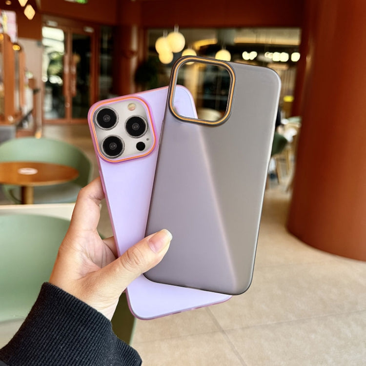 Funda para Teléfono PC iPhone 14 Tacto Piel Arena Suave (Blanco Transparente)