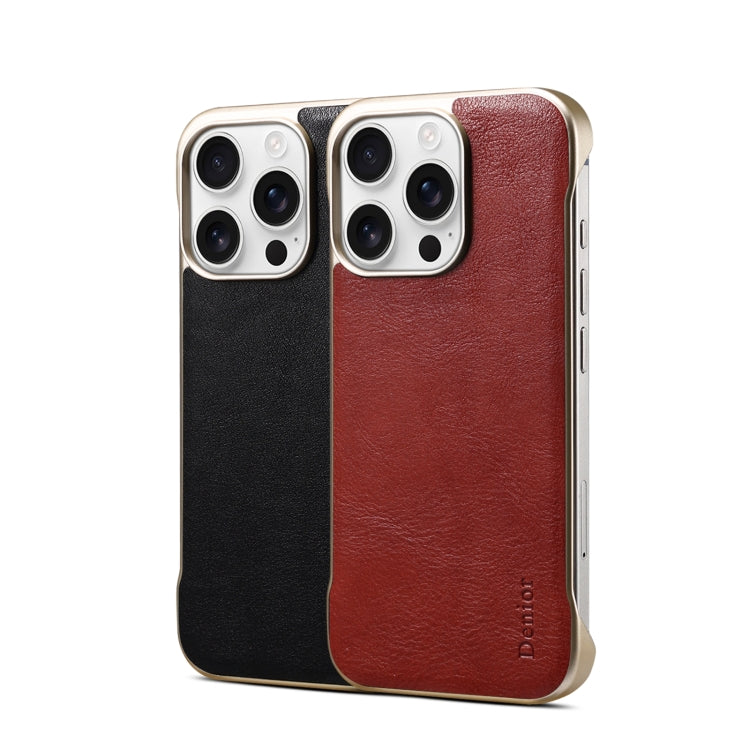 Funda para Teléfono Denior Magsafe Piel de Becerro Genuina para iPhone 15 Pro (Negra)