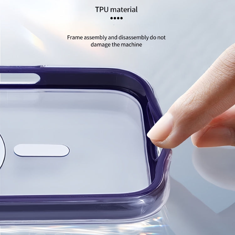 Funda para Teléfono con Imán Magsafe Transparente iPhone 14/13 Serie Y2 (Lila)
