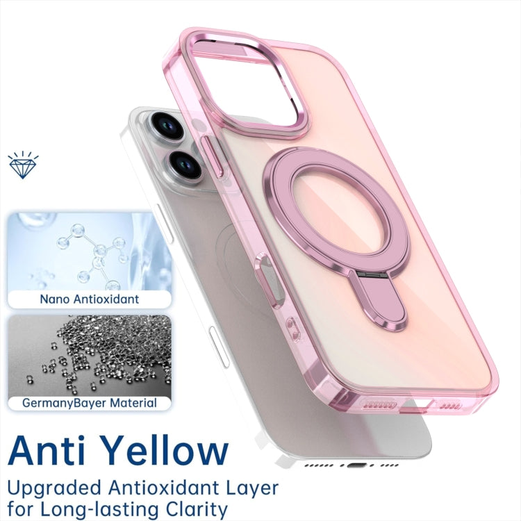 Estuche para Teléfono Apple iPhone 15 Pro Max con Soporte Magsafe y Revestimiento Degradado (Transparente)