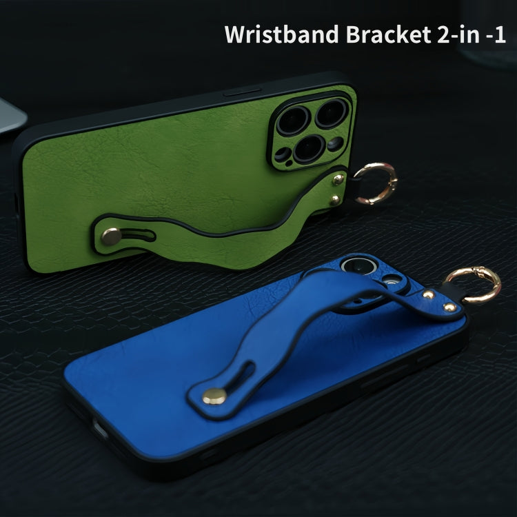 Funda TPU con Soporte para Pulsera Ondulada iPhone 11 Pro Max (Azul)