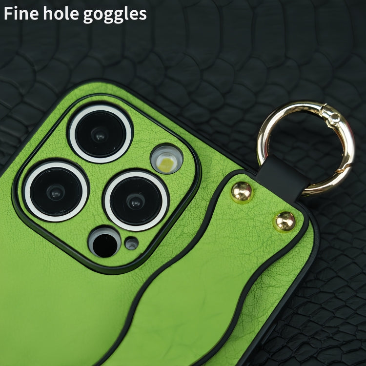 Funda TPU con Soporte para Pulsera Ondulada iPhone 11 Pro (Rojo Vino)