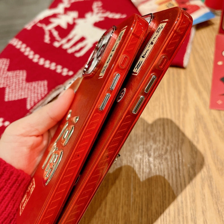Funda para Teléfono iPhone 13 Pro Max Estampado Dorado 3D Imd Diseño Año Nuevo (Prosperidad)