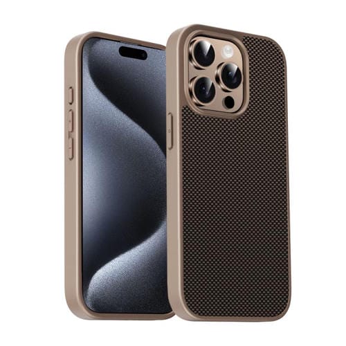Funda para Teléfono TPU + PC Serie Pita iPhone 15 Pro Max (Dorada)