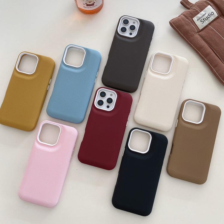 Funda para iPhone 14 Cuero Textura (Café)