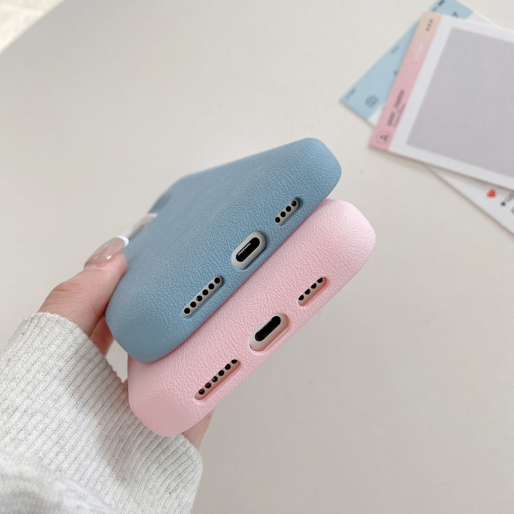 Funda de Cuero para iPhone 14 Textura (Amarilla)
