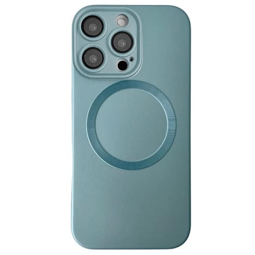 Funda para Teléfono TPU Magsafe iPhone 16 Pro Textura Cd Pintura Metalizada (Azul Sierra)