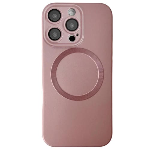 Funda para Teléfono TPU Magsafe iPhone 16 Pro Textura Cd Pintura Metalizada (Rosa)