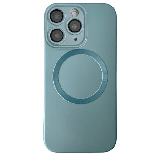 Funda para Teléfono TPU Magsafe iPhone 11 Pro Max Textura Cd Pintura Metalizada (Azul Sierra)