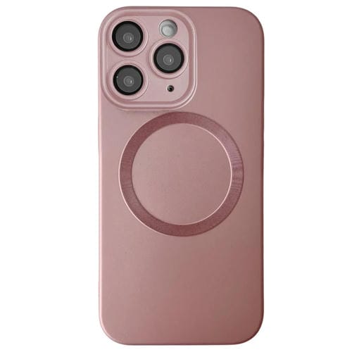 Funda para Teléfono TPU Magsafe iPhone 11 Pro Max Textura CD Pintura Metalizada (Rosa)