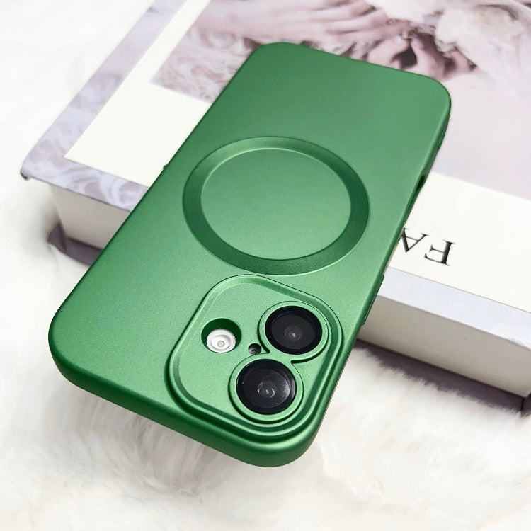 Funda para Teléfono TPU Magsafe iPhone 11 Textura Cd Pintura Metalizada (Verde)