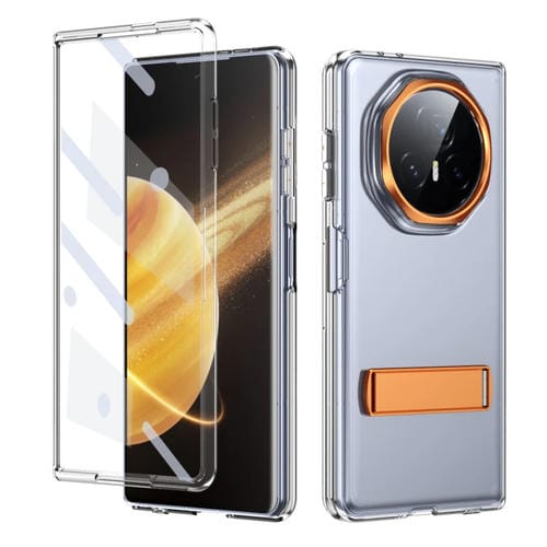 Funda Híbrida TPU y PC con Soporte para Hielo para Honor Magic V3 (Naranja)