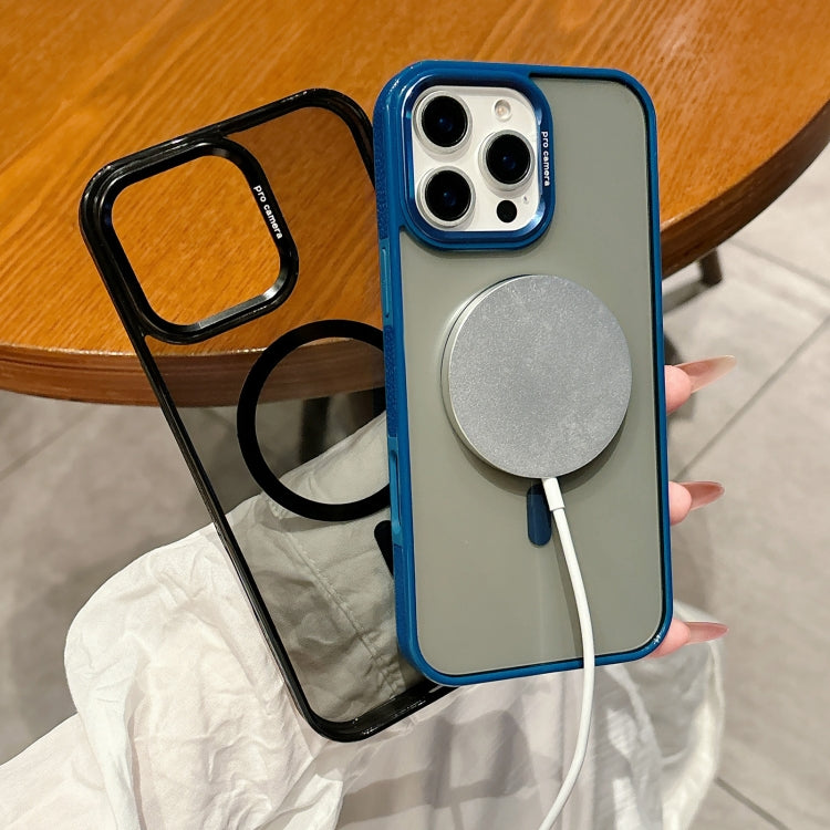 Funda para Teléfono con Marco de Lente de Metal Magsafe para iPhone 14 Pro Max (Gris)