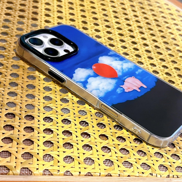 Funda TPU Doble Capa iPhone 13 Pro Patrón Imd Varios Gatos (Verde Oscuro)
