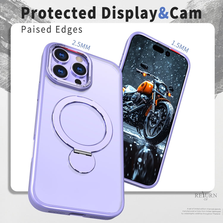Funda para Teléfono Wing Series Gen2 con Soporte de Anillo de Metal Magsafe para iPhone 14 (Morado Claro)