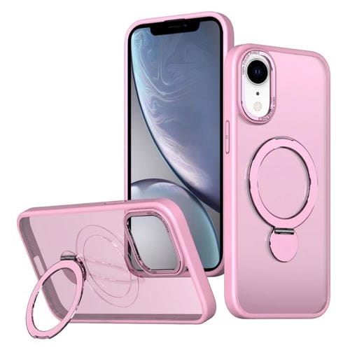 Funda para Teléfono Wing Series Gen2 con Soporte de Anillo de Metal Magsafe para iPhone Xr (Rosa)