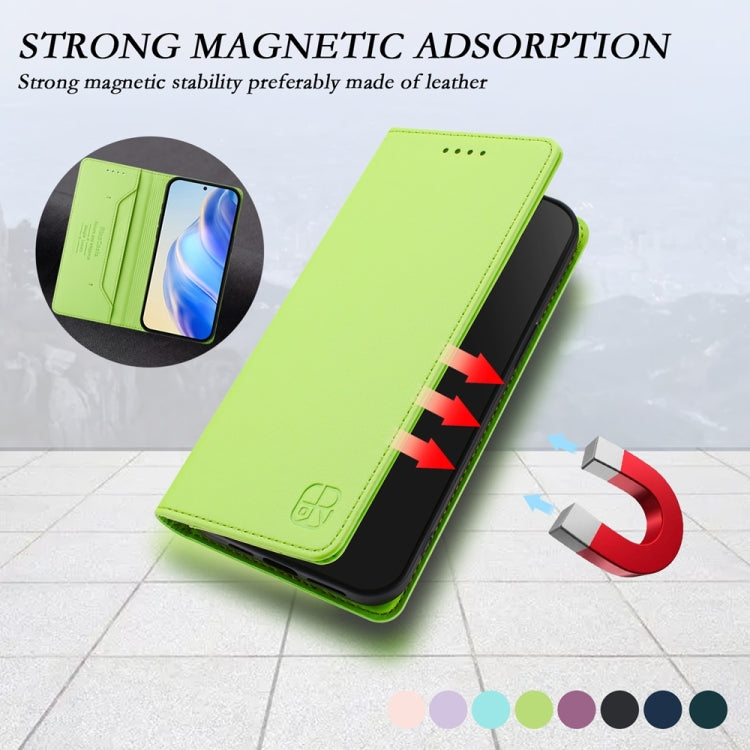 Funda de Cuero con Doble Pliegue y Succión Magnética para OnePlus Nord N30 Se Rc01 (Verde Hierba)