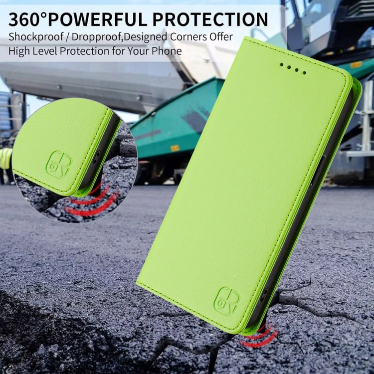 Funda de Cuero con Doble Pliegue y Succión Magnética para OnePlus Nord N30 Se Rc01 (Verde Hierba)