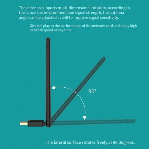 Adaptador USB WIFI Edup Ep-Ax300Gs Banda Única WIFI 6 Nano 300 Mbps (Negro)