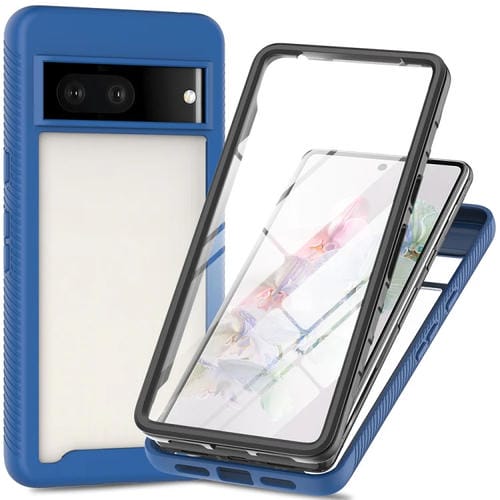Funda PC + TPU con Película Pet para Google Pixel 8 (Azul Real) Starry Sky