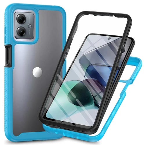 Funda para Motorola Moto G14 PC + TPU con Película Pet Protección (Azul Cielo)