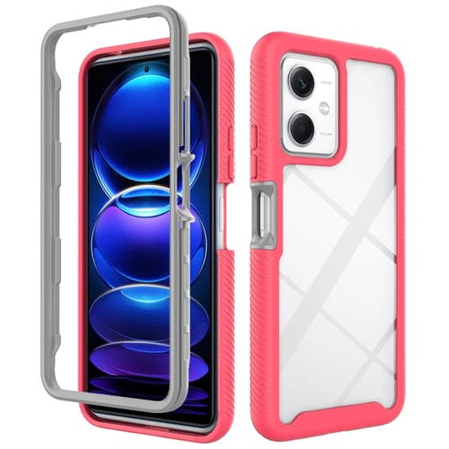 Funda de Teléfono de TPU Transparente a Prueba de Golpes con Diseño de Cielo Estrellado para Redmi Note 12 5G (Rosa)