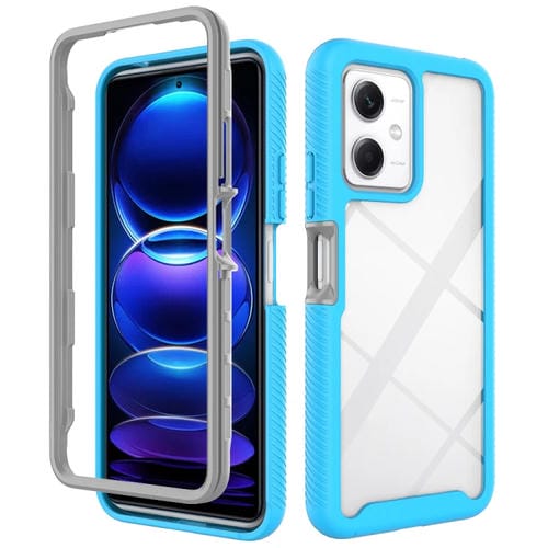 Funda para Teléfono Xiaomi Poco X5 Starry Sky de Color Sólido a Prueba de Golpes de TPU Transparente para PC (Azul Cielo)