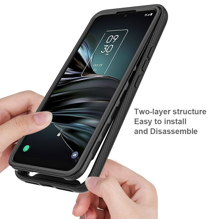Funda para Teléfono TCL 20 Xe Starry Sky TPU Transparente a Prueba de Golpes (Rojo)