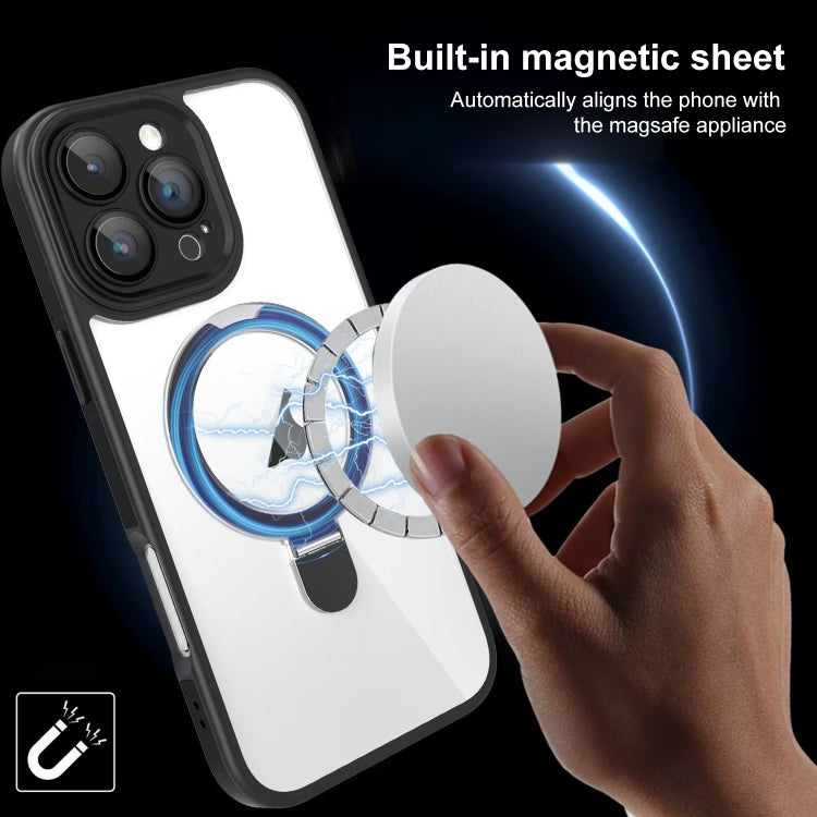 Funda Transparente con Soporte Magsafe para iPhone 14 Pro (Gris y Blanco)