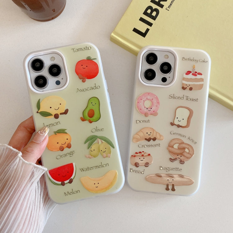 Funda híbrida TPU y PC iPhone 11 a prueba de golpes con dibujos animados (Serie Bread)