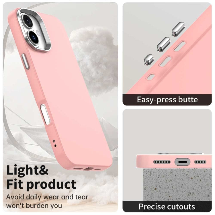 Funda para Teléfono iPhone 16 Plus Serie Colorida a Prueba de Golpes (Rosa)
