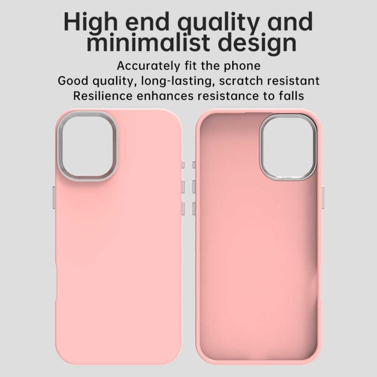 Funda para Teléfono iPhone 16 Plus Serie Colorida a Prueba de Golpes (Rosa)