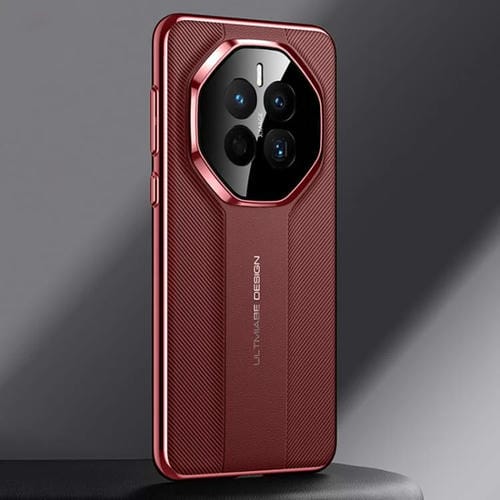 Funda Piel Sintética Huawei Mate 50 Protección Diseño (Roja)