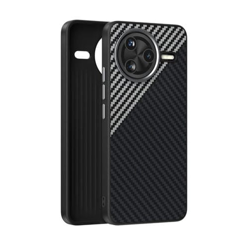 Funda para Teléfono Redmi K80 Abeel C Carbon Fiber Series 6D Micro Relief Magsafe (Negra y Gris)