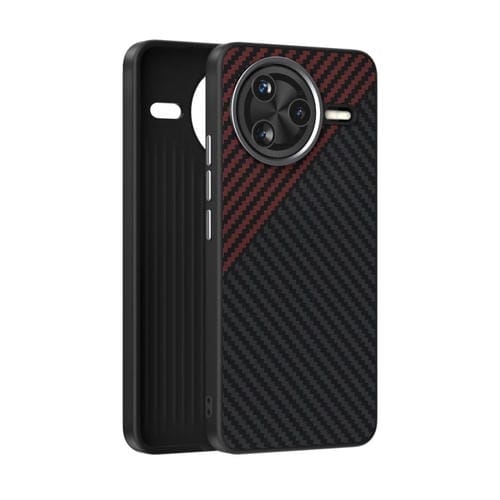 Funda para Teléfono Redmi K80 Pro Champion Edition Abeel C Carbon Fiber Series 6D Micro Relief Magsafe (Negra y Roja)