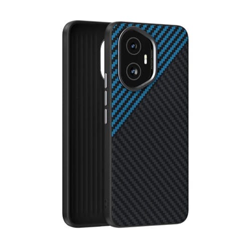 Funda para Teléfono Honor 300 Abeel C con Microrelieve Fibra de Carbono 6D Magsafe (Negro y Azul)
