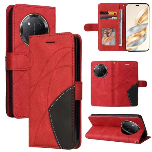 Funda de Cuero con Tapa para Honor X9C 5G (Roja) Bicolor