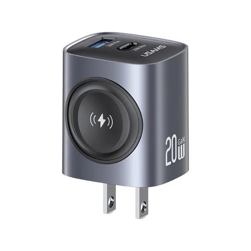 Cargador rápido Usams T67 20 W con puerto USB y USB-C Gan (Pistola)