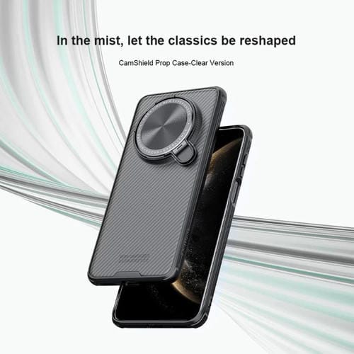 Funda PC Translúcida Nillkin Camshield Prop para Huawei Mate 70 Pro / 70 Pro+ (Negra)