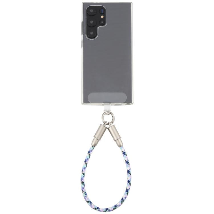 Cable de Carga de Datos Tipo C a Tipo C Correa de Muñeca Cordón Corto para Teléfono (Azul, Verde, Morado y Blanco)